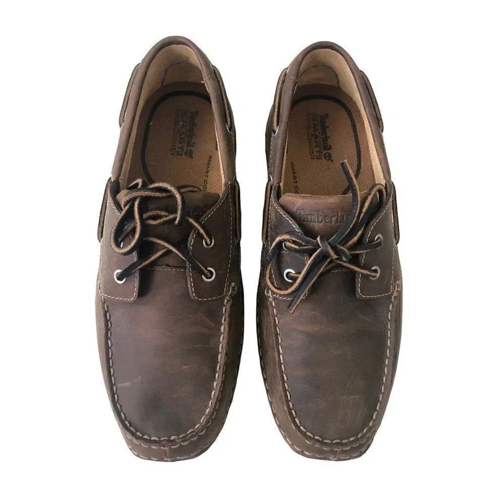 Timberland Mens 74017 Annapolis 2 Eye Premium Full Grain Leather Boat Shoes 8.5M